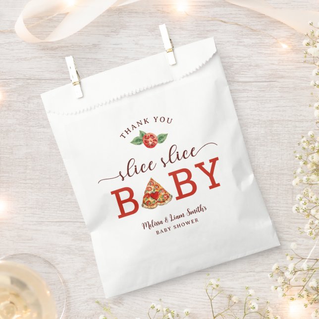 Slice Slice Baby Pizza Baby Shower Favour Bag – Fu (Clipped)