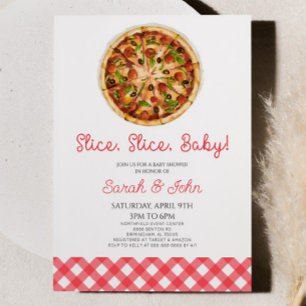 Slice, Slice, Baby! Pizza Baby Shower Invitation