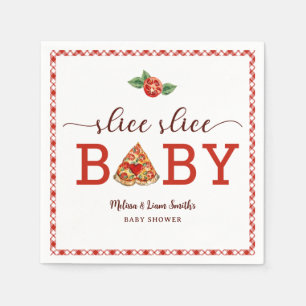 Slice Slice Baby Pizza Baby Shower Napkin