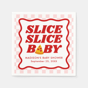 Slice Slice Baby Pizza Baby Shower Napkin