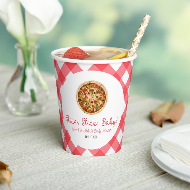 Slice, Slice, Baby! Pizza Baby Shower Paper Cups (Insitu)