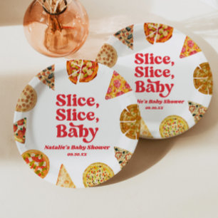 Slice, Slice, Baby! Pizza Baby Shower Paper Plate