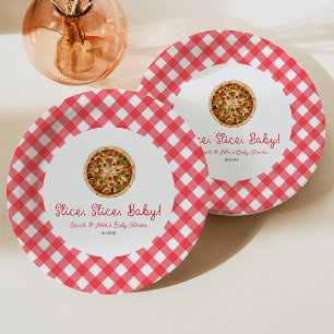 Slice, Slice, Baby! Pizza Baby Shower Paper Plate