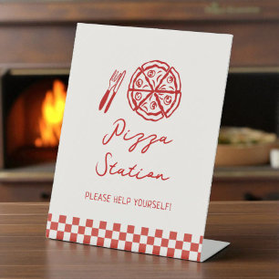 Slice Slice Baby Pizza Station Sign