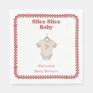 Slice Slice Baby Shower Pizza Neutral Bodysuit Napkin