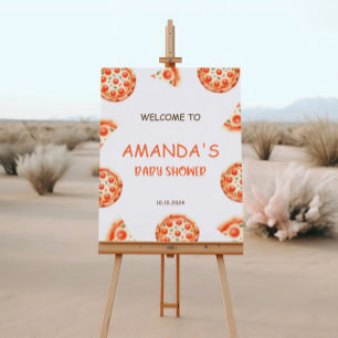 Slice Slice Baby Welcome Sign, Pizza Baby Welcome Poster