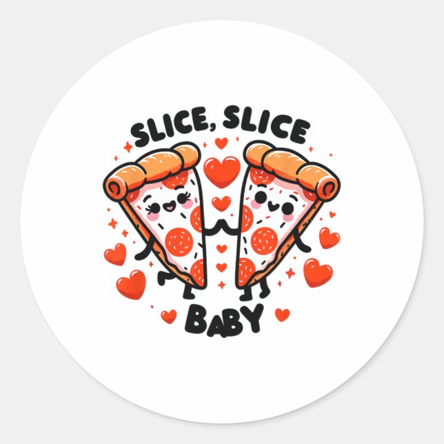 Slice Slice By Valentine  Classic Round Sticker (Front)