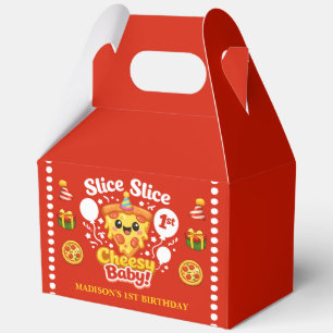 Slice Slice Cheesy Baby Pizza 1st Birthday Large Favour Box