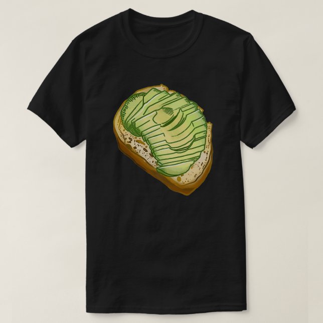 Sliced Avocado on Toast T-Shirt (Design Front)