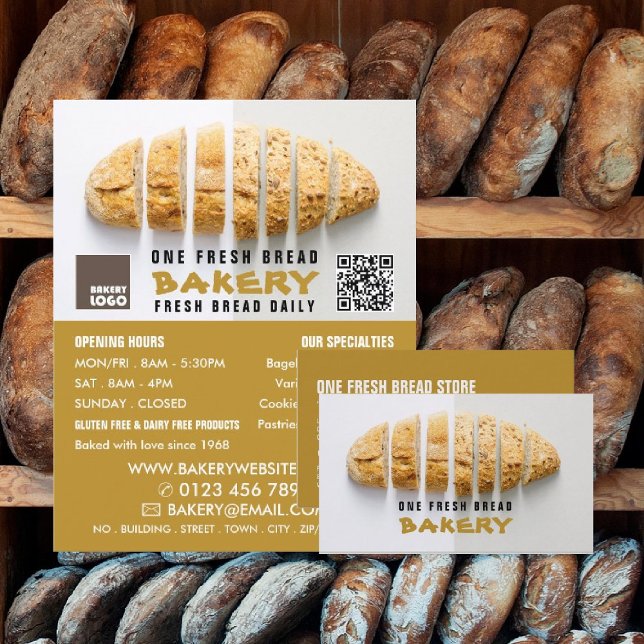 Sliced Bread Loaf, Bakery Business Card (Creator Uploaded)
