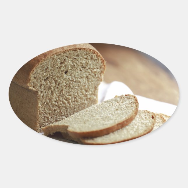 Sliced Bread photo Oval Sticker (Front)