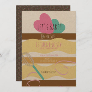 Sliced Cake Decorating Birthday Swirl Sprinkles  Invitation
