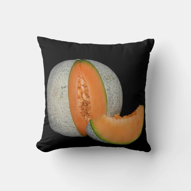 Sliced Cantaloupe Melon Cushion (Front)