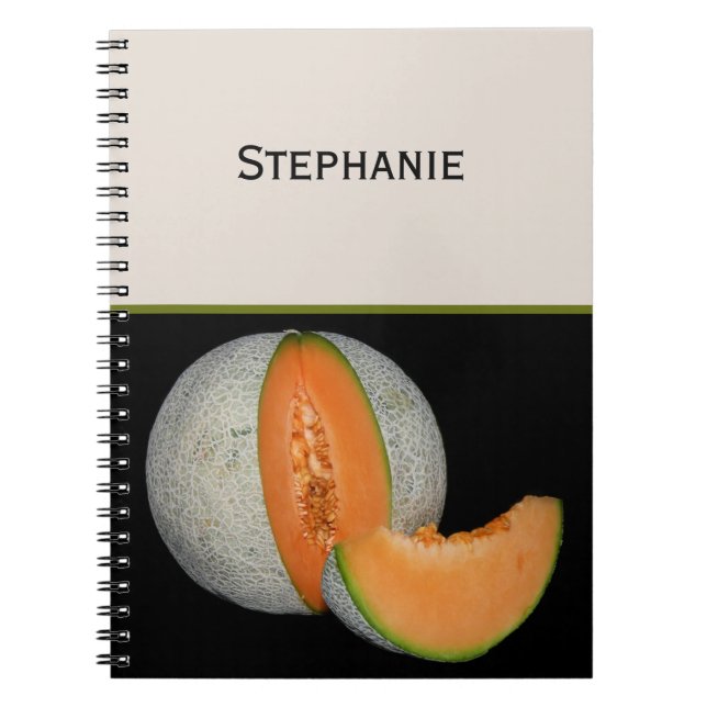 Sliced Cantaloupe Melon Notebook (Front)