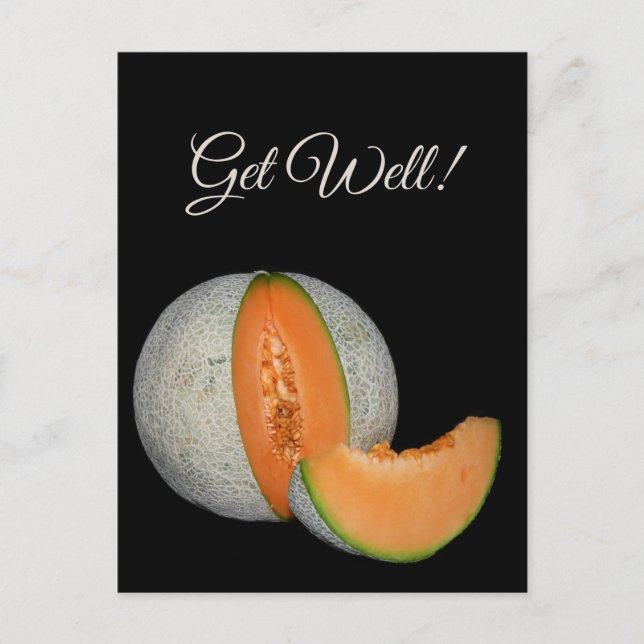Sliced Cantaloupe Melon Postcard (Front)