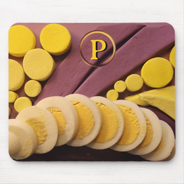 Sliced Hard Boiled Egg Yellow Yolk Image      Mouse Pad (Front)