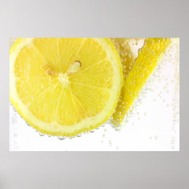 Sliced lemon in water poster (Front)