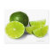Sliced lime wedge, on white background, cut out