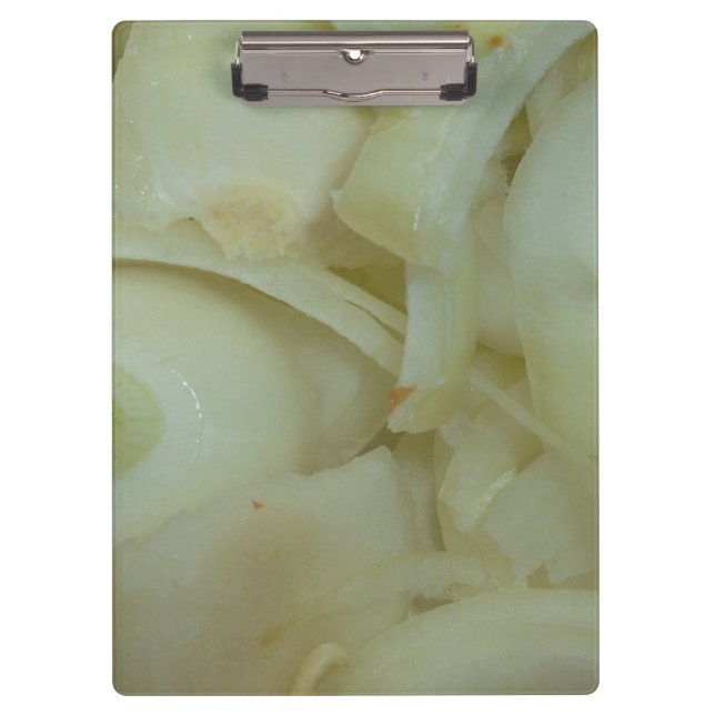 sliced onion vegtable food photo clipboard (Front)