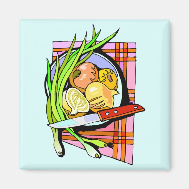 Sliced Onions and Potatoes Magnet (Front)