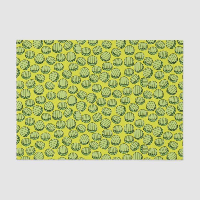 Sliced Pickles Pattern Tissue Paper (Front)