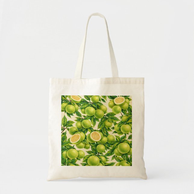 Sliced Sweetie Citrus Fruit Pattern Tote Bag (Front)