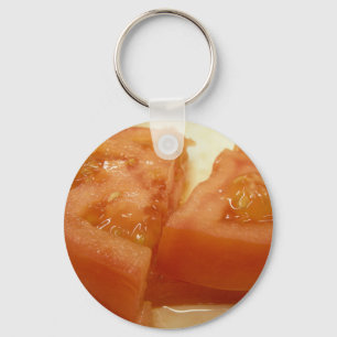Sliced tomato key ring