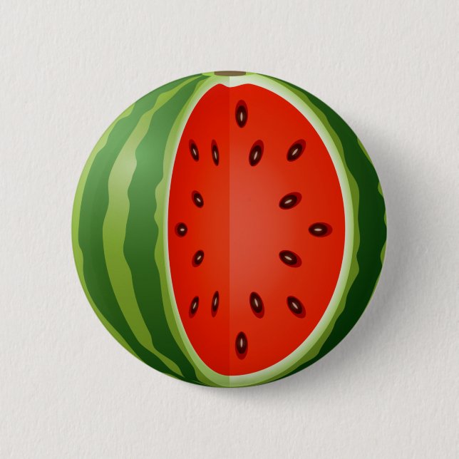 SLICED WATERMELON 6 CM ROUND BADGE (Front)