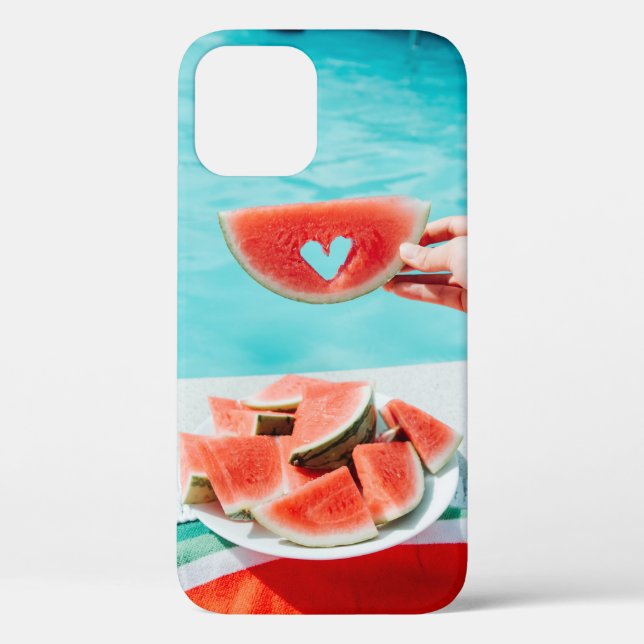 Sliced watermelon on white paper Case-Mate iPhone case (Back)