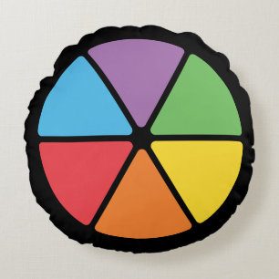 Slices of Knowledge Round Cushion
