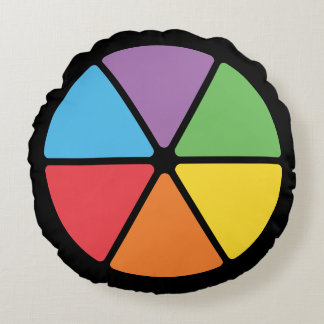 Slices of Knowledge Round Cushion