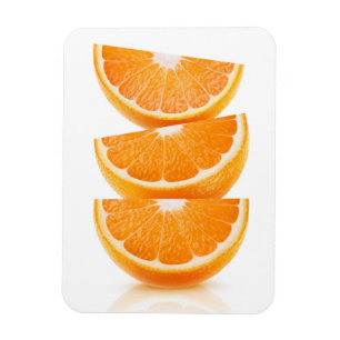 Slices of orange in a stack magnet