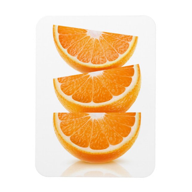 Slices of orange in a stack magnet (Vertical)