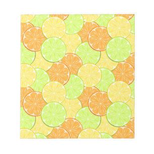 Slices of orange, lemon, lime notepad
