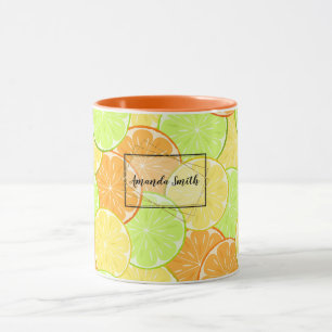Slices of orange, lemon, lime personalised mug