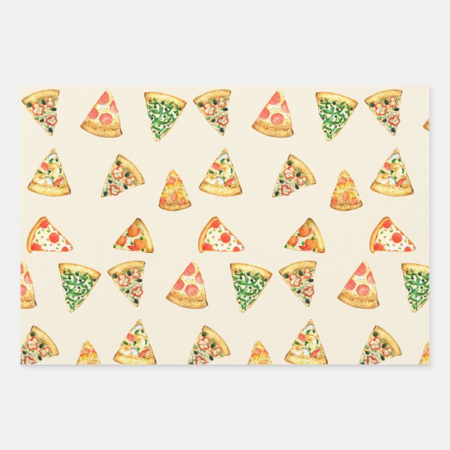 Slices of Pizza for Pizza Lovers Wrapping Paper Sheet (Front)