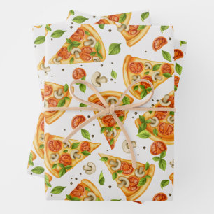 Slices of Vegan Pizza for Pizza Lovers Wrapping Paper Sheet