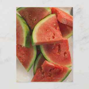Slices of watermelon postcard