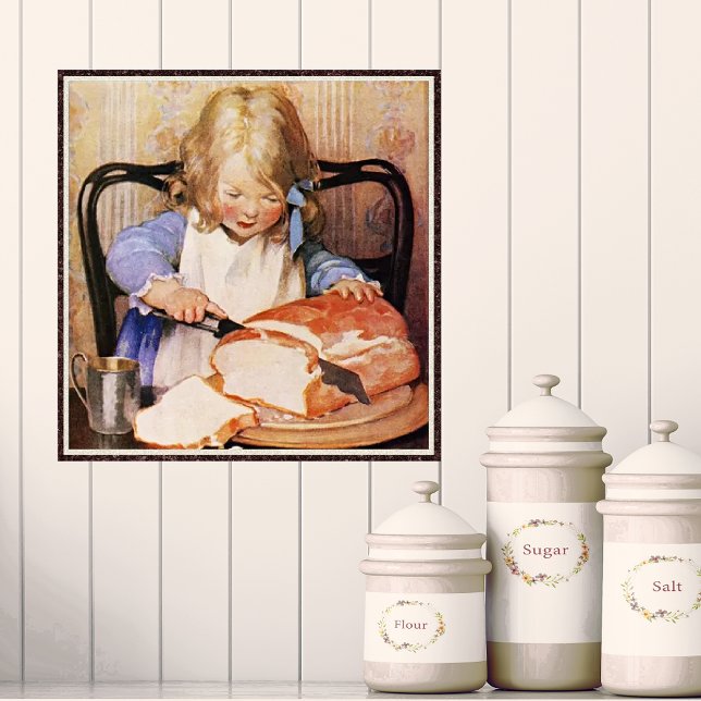 Slicing Bread by Jessie Willcox Smith Poster (Creator Uploaded)