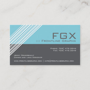 Slick and Modern Monogram Business Card