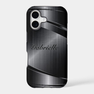 Slick Black Design Brushed Aluminium Look