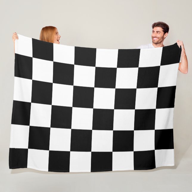 Slick Chequered 60x80 Fleece Blanket (In Situ)