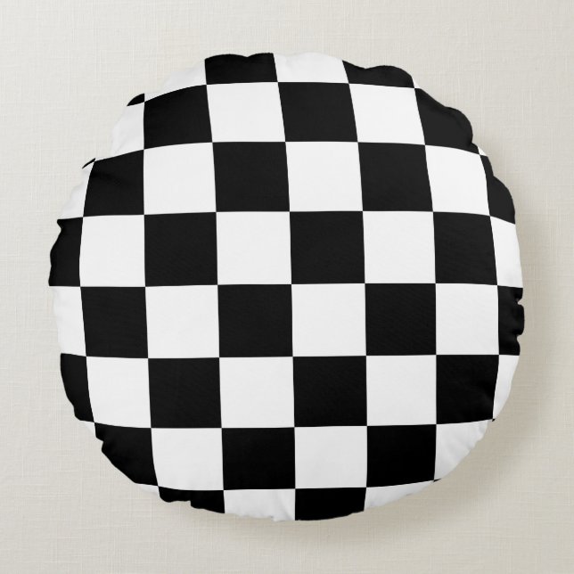Slick Chequered Round Cushion (Front)