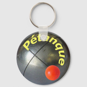 Slick design of a steel Petanque ball Key Ring