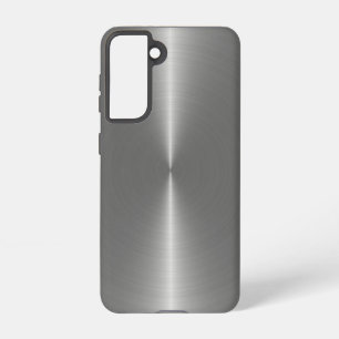 Slick Faux Metallic Silver Stainless Steel Look Samsung Galaxy Case