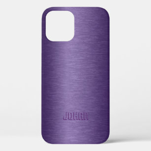 Slick Metallic Purple Background iPhone 12 Case