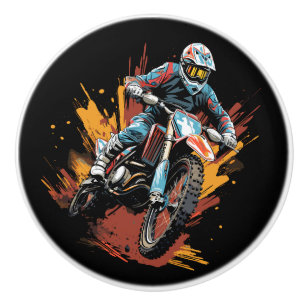 Slick Motorcycle Dirt Bike Biker Ceramic Knob