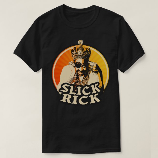 Slick Rick 80s 90s Hip Hop T-Shirt (Design Front)
