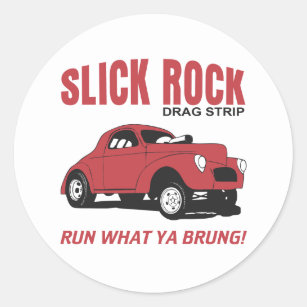 Slick Rock Drag Strip Classic Round Sticker