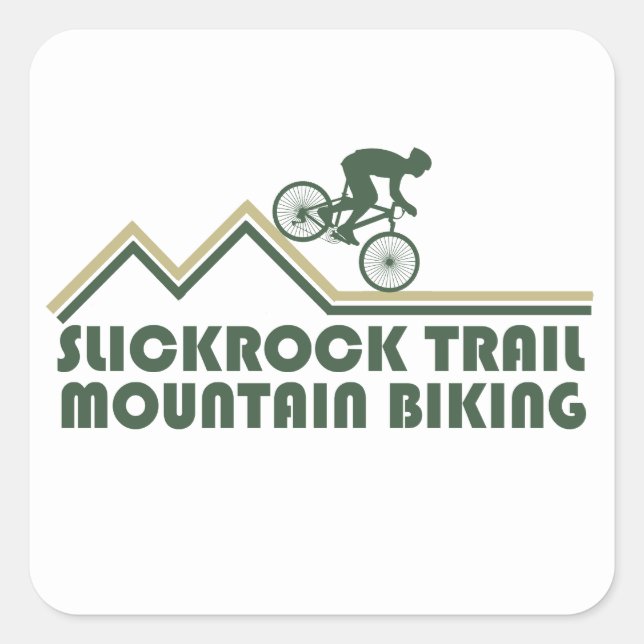 Slickrock Trail - Mtb Mountain Biking Square Sticker (Front)